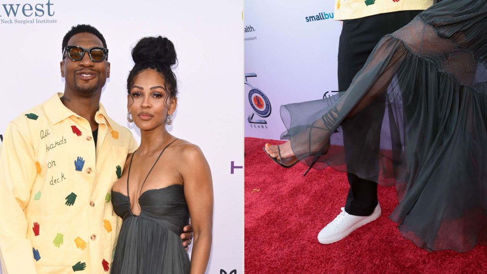 Meagan Good Extends Her Strappy Sandal Run With Wrap Stilettos