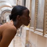 A behind-the-scenes image of the 30th episode of Miu Miu Women's Tales, "Fragments of Venus" by Alice Diop.