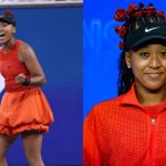 Naomi Osaka wears a custom red rose sparkling Nike tennis kit for her opening round at the US Open 2025 on Aug. 26 in New York City.