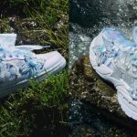 Nike x Susan Fang Dunk sneakers with jacquard uppers and embroidered florals, and Nike x Susan Fang V2K sneakers with screen-printed ripple details