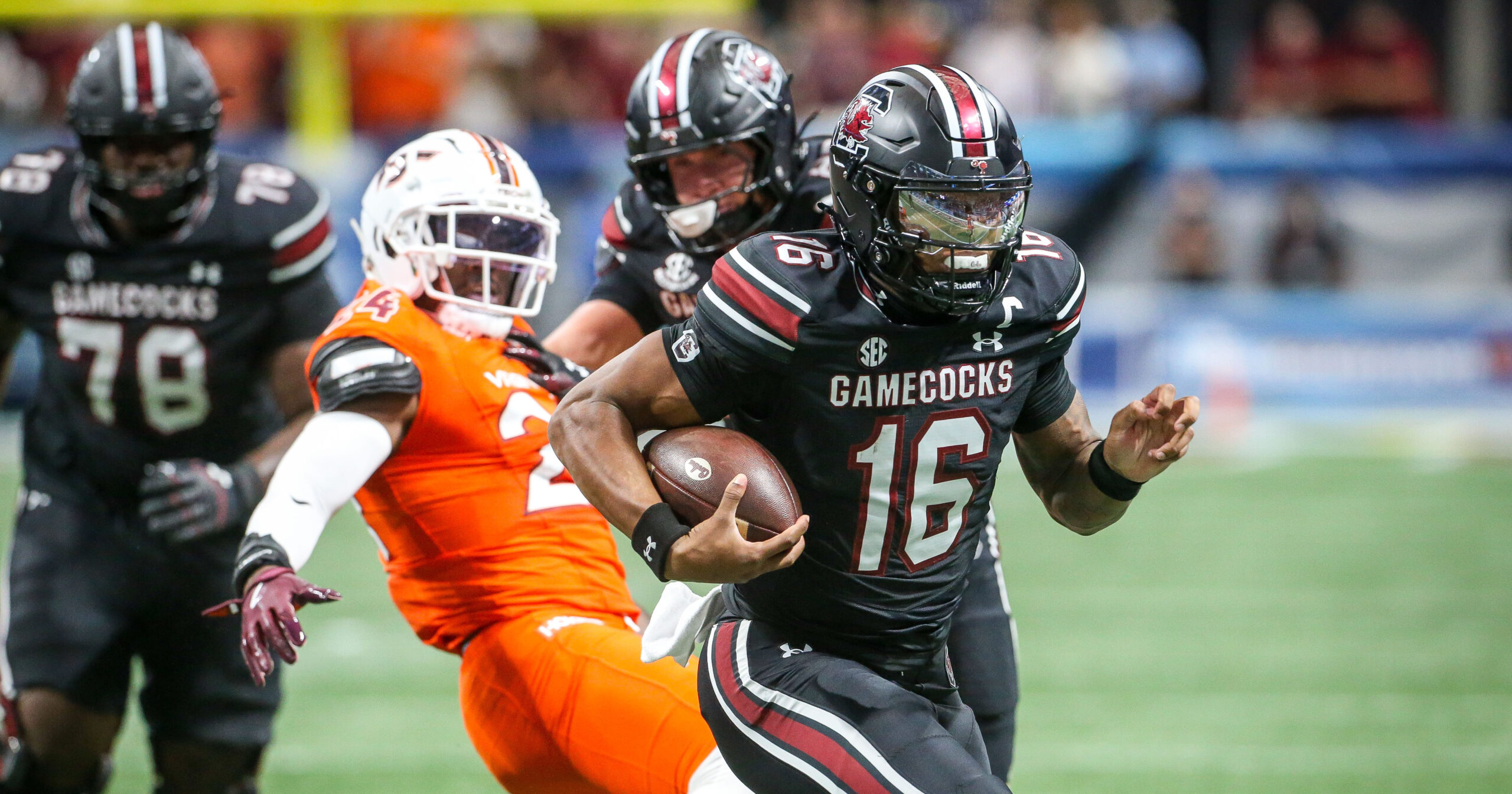 No. 13 South Carolina pulls away against Virginia Tech