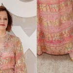 Parker Posey wears Roger Vivier’s gold Trompette mules at two "The White Lotus" adjacent events in Los Angeles over the weekend.