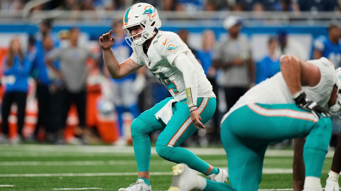 Quinn Ewers rebounds in second preseason game for Dolphins