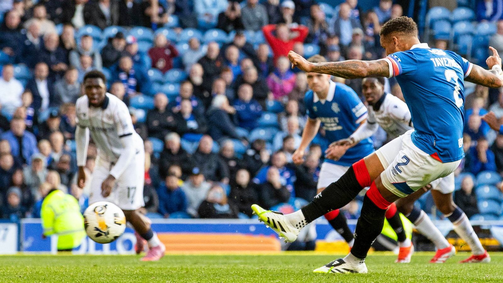 Rangers 1-1 Dundee: James Tavernier’s stoppage-time penalty rescues point at Ibrox as Nasser Djiga sees red | Football News