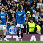 GLASGOW, SCOTLAND - AUGUST 19: (L-R) Rangers' John Souttar, Nicolas Raskin, Mohamed Diomande and Jayden Meghoma looks dejected during a UEFA Champions League Play-Offs First Leg match between Rangers and Club Brugge at Ibrox Stadium, on August 19, 2025, in Glasgow, Scotland.  (Photo by Alan Harvey / SNS Group)