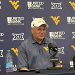West Virginia running back Tye Edwards preparing for practice
