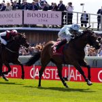 Roman Dragon ridden by Oisin Murphy (right) on their way to winning the CAA Stellar Handicap at Chester Racecourse