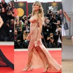 Celebrities wearing slingback heels at the Venice Film Festival.