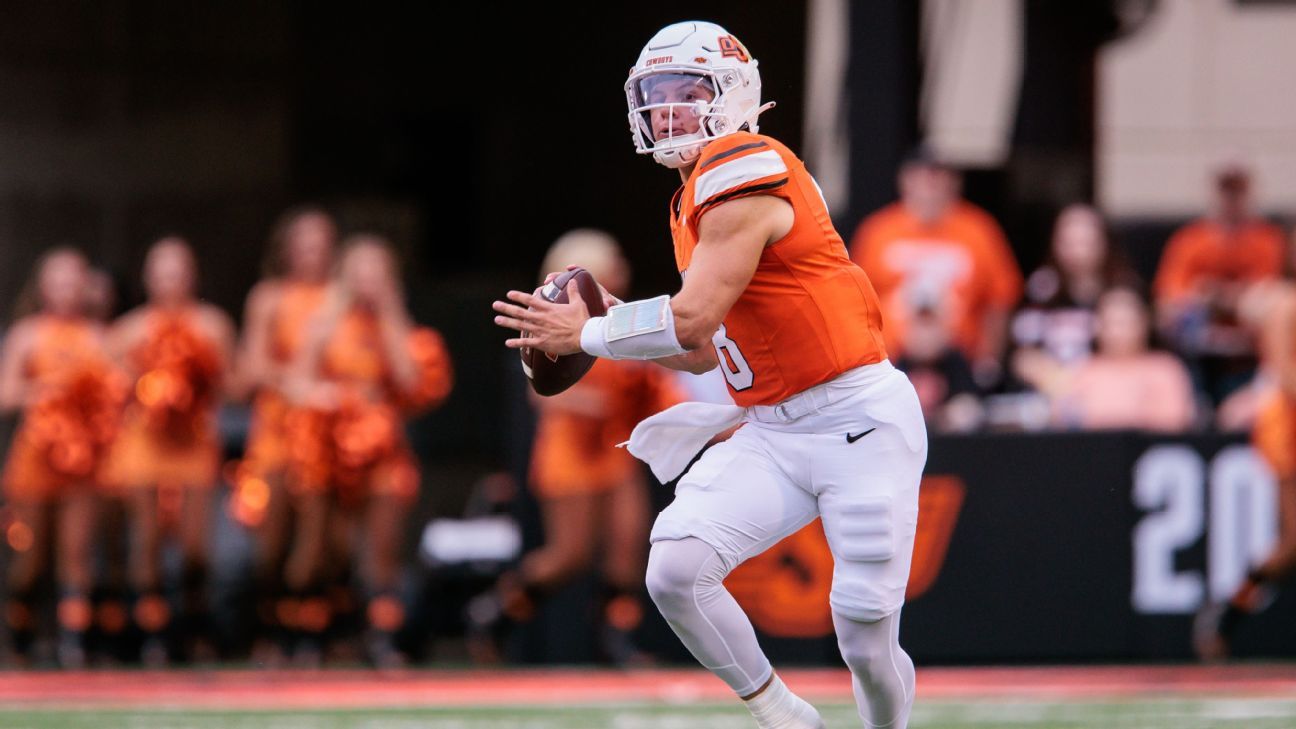 Sources – Oklahoma State QB Hauss Hejny out after breaking foot
