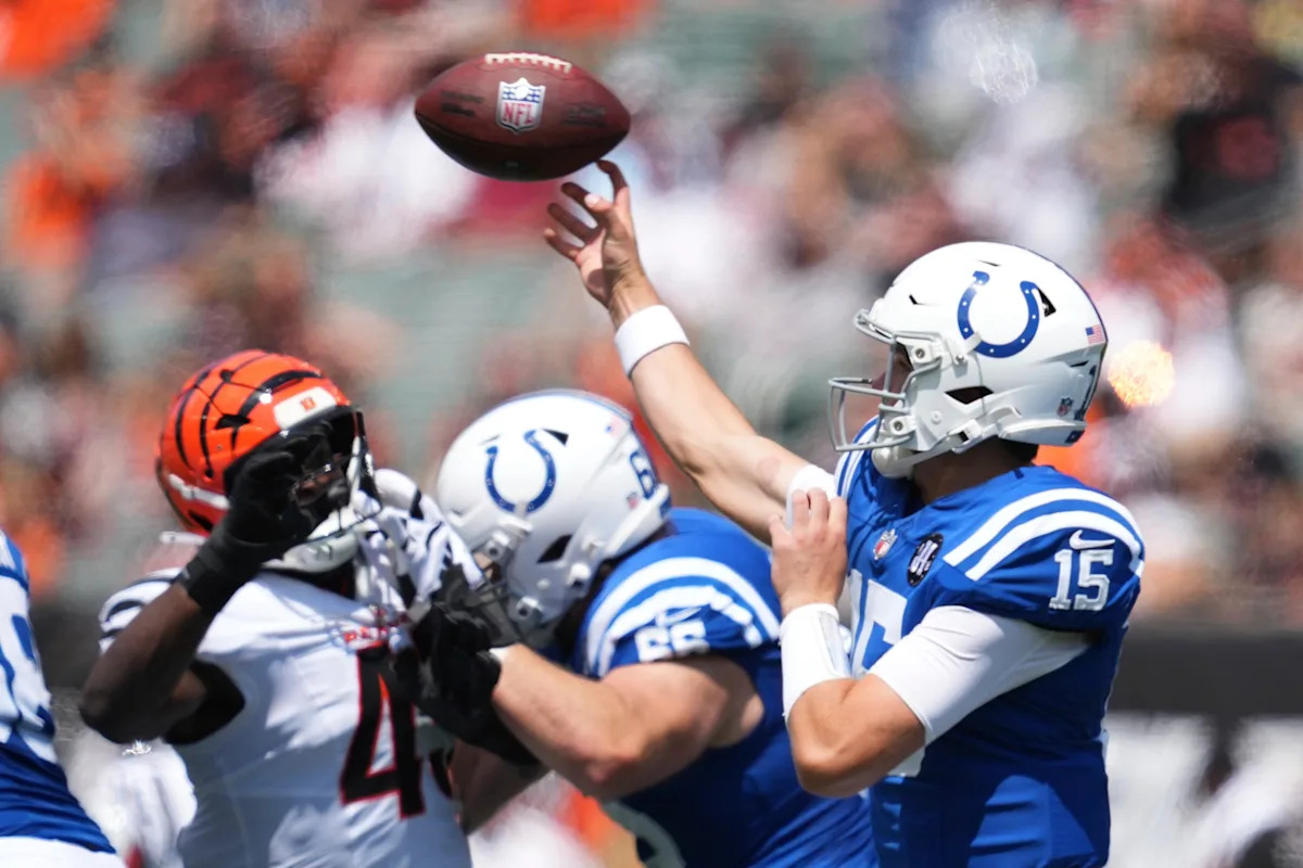 Third-string QB Riley Leonard shines as Colts beat Bengals 41-14 in preseason finale