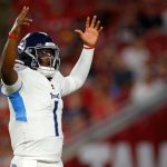 Titans rookie QB Cameron Ward leads TD drive in debut