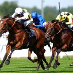 Docklands (white cap) beats Rosallion in a thriller in the Queen Anne