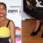 Tracee Ellis Ross wears Givenchy's sculpted patent leather pumps at the Martha's Vineyard African American Film Festival on Friday.