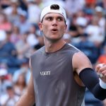 Jack Draper of the United Kingdom reacts against Federico Agustin Gomez of Argentina during their Men's Singles First Round match on Day Two
