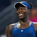 Look on Victoria Mboko (CAN) during the singles final match at WTA National Bank Open on August 07, 2025 at IGA Stadium in Montreal, QC (Pho