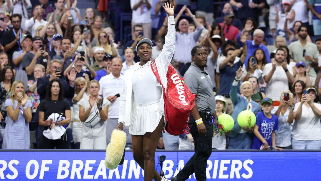 Venus Williams, 45, falls to Karolina Muchova in 3 sets at US Open