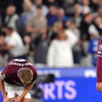 West Ham captain Jarrod Bowen shows the strain against Chelsea