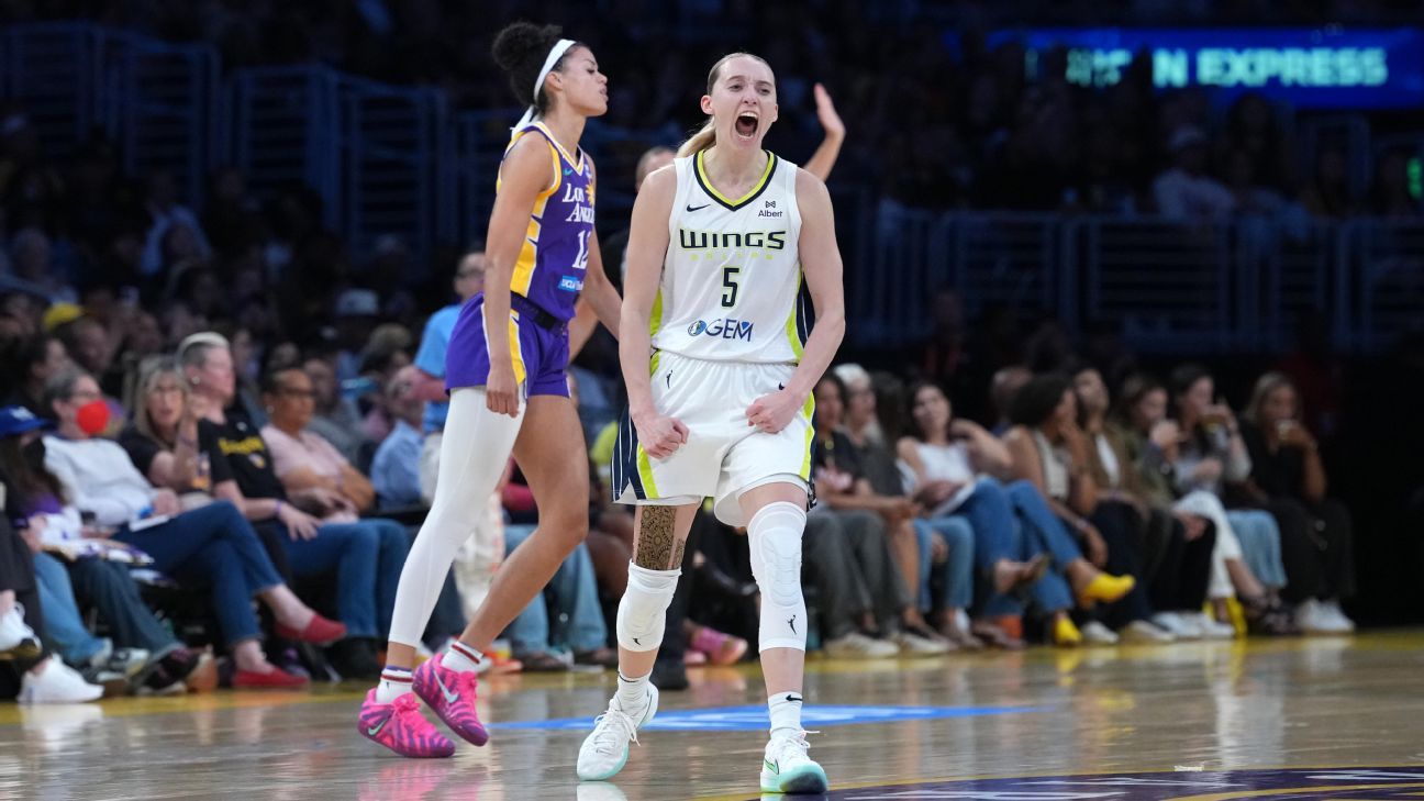 Wings’ Bueckers lights up Sparks for WNBA rookie-record 44