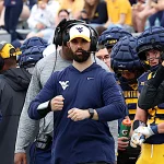 West Virginia assistant coach Pat Kirkland during practice