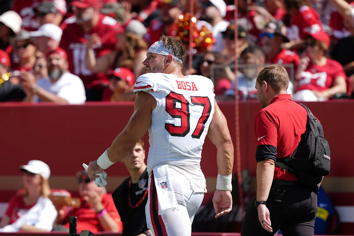 49ers edge rusher Nick Bosa to reportedly miss the rest of the season with a torn ACL