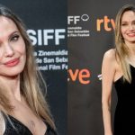 Angelina Jolie gives the little black dress a minimalist edge at the "Couture" red carpet premiere during the 73rd San Sebastian International Film Festival on Sept. 21, 2025 in San Sebastian, Spain.