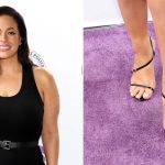Ashley Graham wearing Giuseppe Zanotti's Audrinette Sandals in glossy black at the Daytime Beauty Awards in Los Angeles on Sunday.