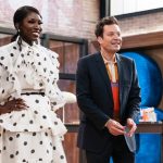 ON BRAND WITH JIMMY FALLON -- Season 1 -- Pictured: (l-r) Bozoma Saint John, Jimmy Fallon -- (Photo by: David Holloway/NBC)