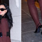 Demi Lovato paired an archival Pierre Cardin jumpsuit with glossy black slingback pumps in New York City on Tuesday evening.