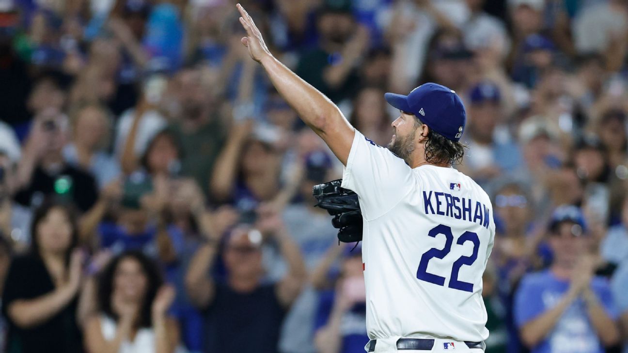Dodgers’ Kershaw soaks in ovation in possible L.A. farewell