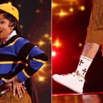 GloRilla performing on stage in Louis Vuitton Time Out Sneakers during the 2025 iHeartRadio Music Festival at T-Mobile Arena on Saturday night in Las Vegas.