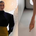 Hailey Bieber wearing Saint Laurent on Sept. 4, 2025.