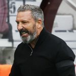 EDINBURGH, SCOTLAND - SEPTEMBER 27: Hearts Head Coach Derek McInnes during a William Hill Premiership match between Heart of Midlothian and Falkirk at Tynecastle Park, on September 27, 2025, in Edinburgh, Scotland. (Photo by Mark Scates / SNS Group)