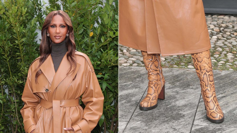Iman Proves Snakeskin’s Staying Power in Tod’s Python Boots in Milan