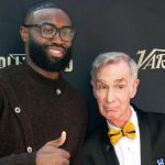 Jaylen Brown speaks at Bill Nye's Hollywood star dedication ceremony