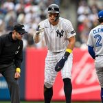 Judge tips Rice ahead of Scherzer changeup, leading to HR