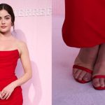 Lucy Hale attends a photo call ahead of the Carolina Herrera spring 2026 Fashion Show at Plaza Mayor on Thursday in Madrid.