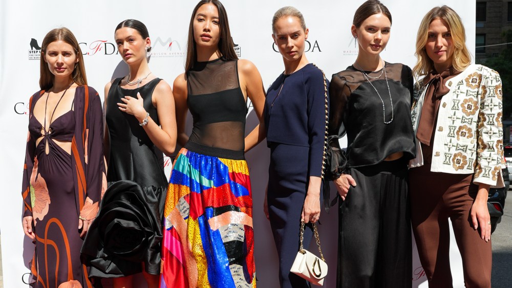 Models at the 2024 "Step Up For Fashion" event on Madison Avenue.