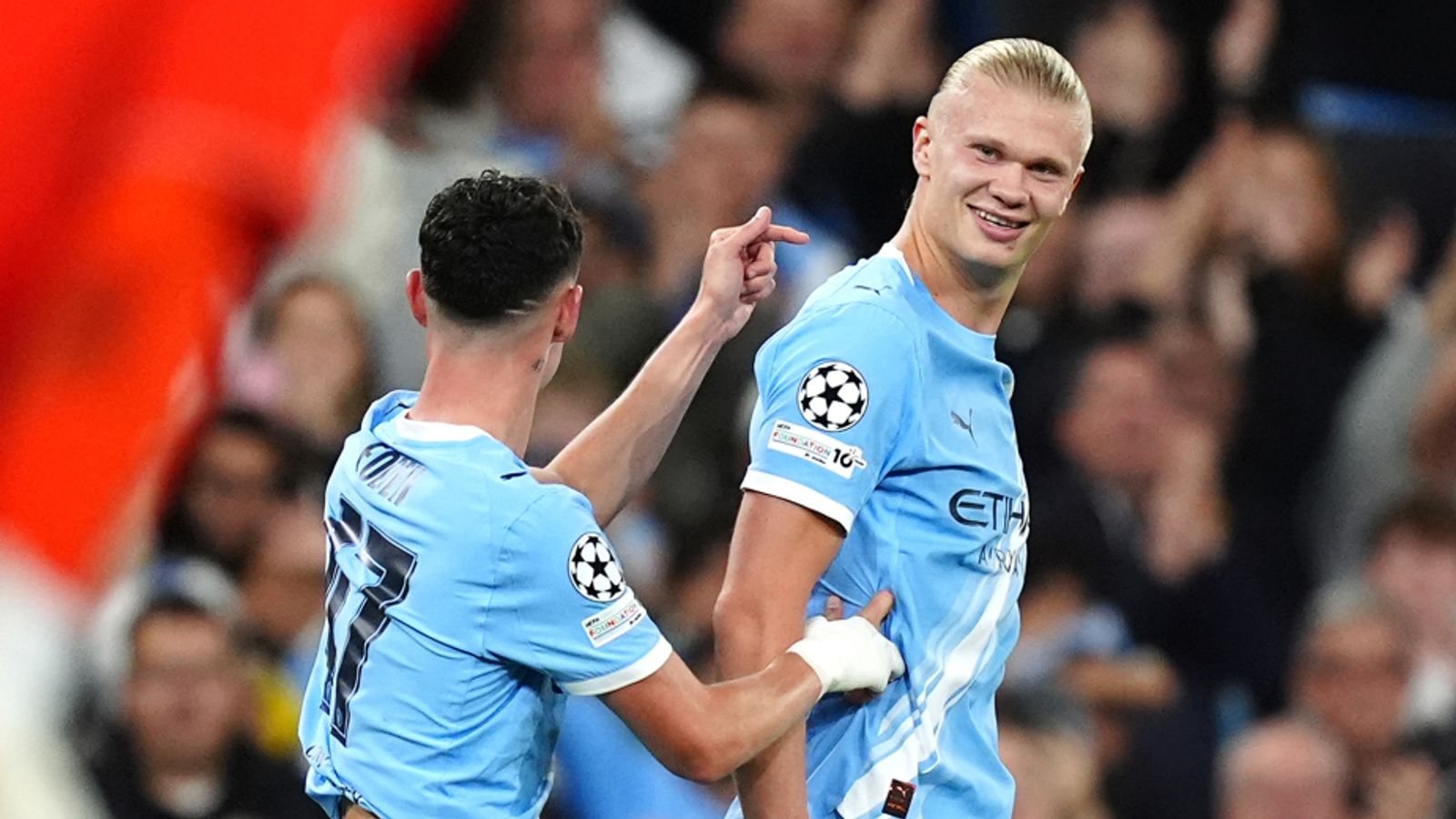 Man City 2-0 Napoli: Erling Haaland punishes 10 men to bring up 50 Champions League goals in record time | Football News