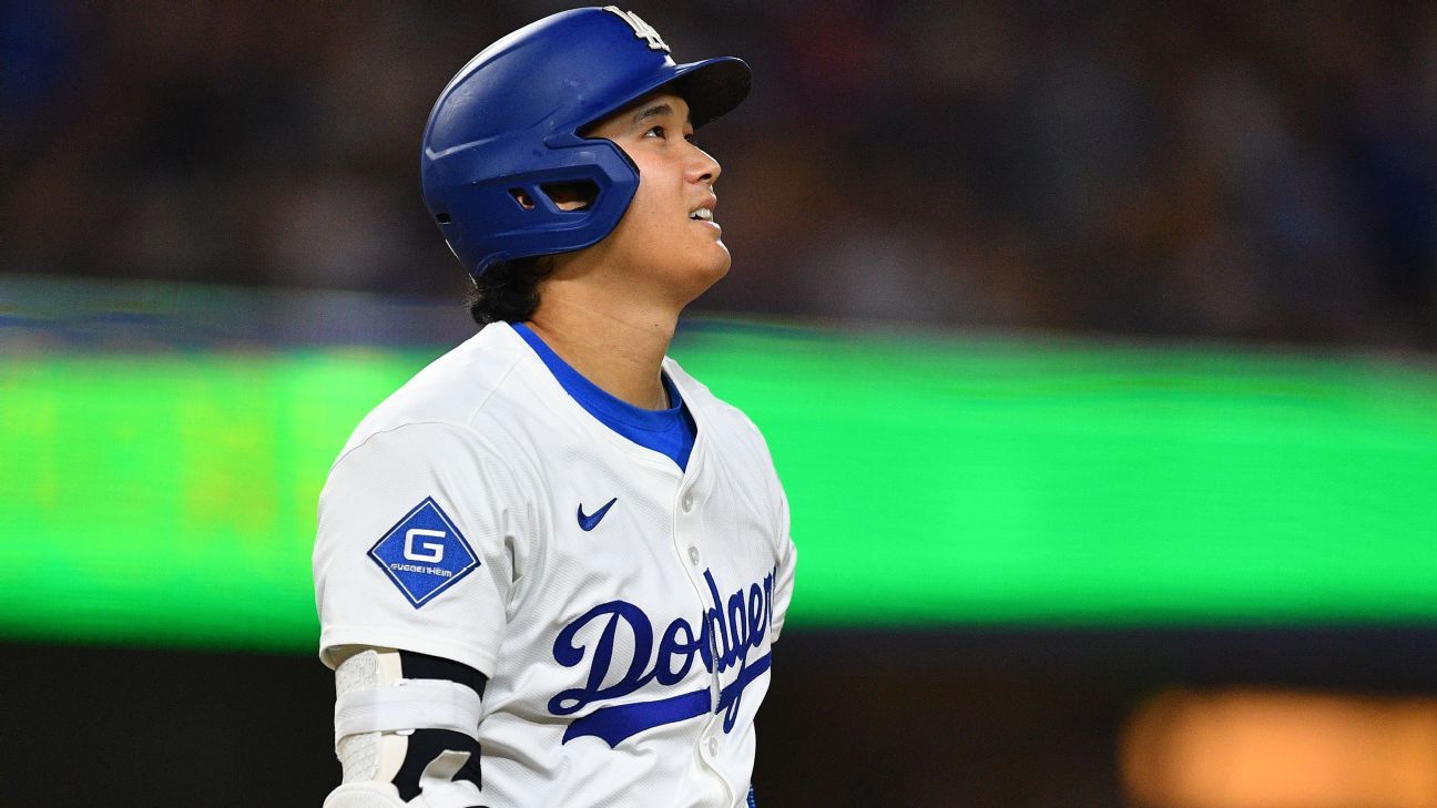 Ohtani throws 5 hitless innings but bullpen dooms Dodgers again