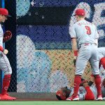 Reds outfielder Will Benson crashes into wall making catch vs Padres