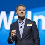 Doug McMillon, president and chief executive officer of Walmart, speaking at event.