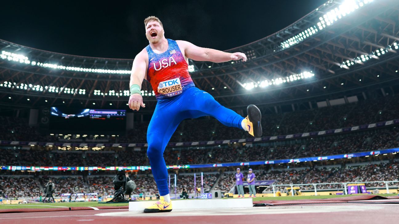 Ryan Crouser, U.S. mixed relay claim golds at worlds