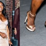 Simone Biles is seen in the Meatpacking District on Monday in New York City.