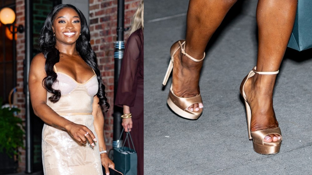 Simone Biles Brings Bold Height in Jimmy Choos to Audemars Piguet Event