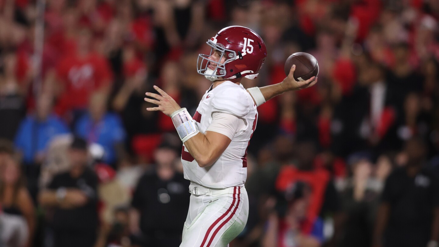 Simpson accounts for three touchdowns; No. 17 Alabama never trails, beats No. 5 Georgia 24-21