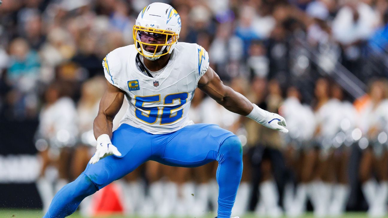 Source – Chargers LB Khalil Mack’s elbow injury not season-ending