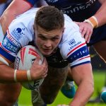 Picture by Olly Hassell/SWpix.com - 13/09/2025 - Rugby League - Betfred Super League Round 26 - Wakefield Trinity v Hull KR - The DIY Kitchens Stadium, Wakefield, England - Max Jowitt of Wakefield scoring a try