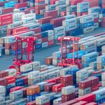 29 August 2025, Bremen, Bremerhaven: Containers are handled at the overseas port. Photo: Sina Schuldt/dpa (Photo by Sina Schuldt/picture alliance via Getty Images)