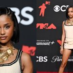Tyla wears a 1993 Chanel look for the MTV VMAs 2025 red carpet on Sept. 7 in New York City.