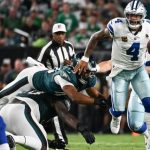 Video reveals Cowboys QB Dak Prescott spit first in Jalen Carter ejection incident for Eagles